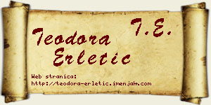 Teodora Erletić vizit kartica